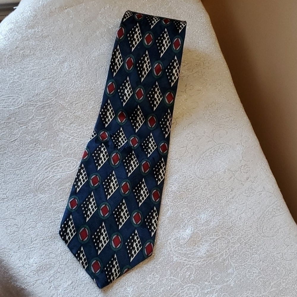 Guy Laroche navy blue silk tie